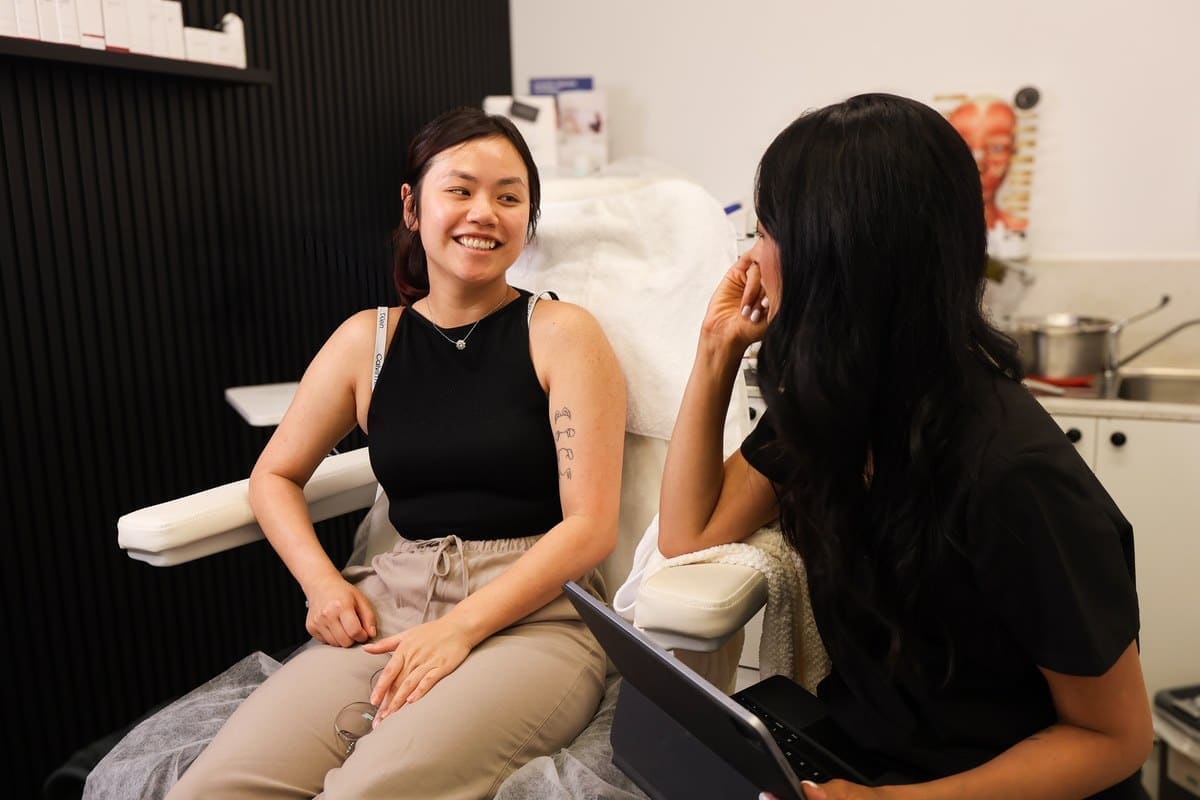 A consultation conversation at Cadence Cosmetics, Malvern